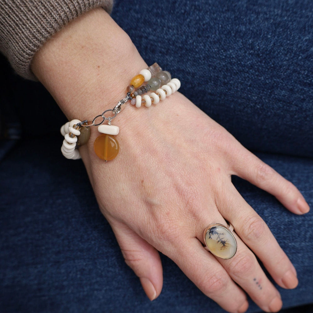 
                  
                    BRC Triple Strand Bone & Labradorite Mix Bracelet
                  
                