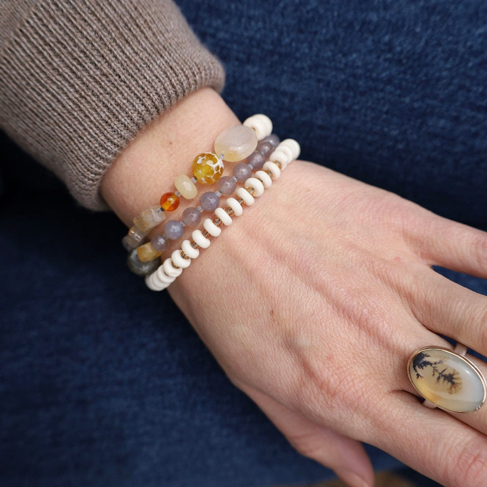 
                  
                    BRC Triple Strand Bone & Labradorite Mix Bracelet
                  
                