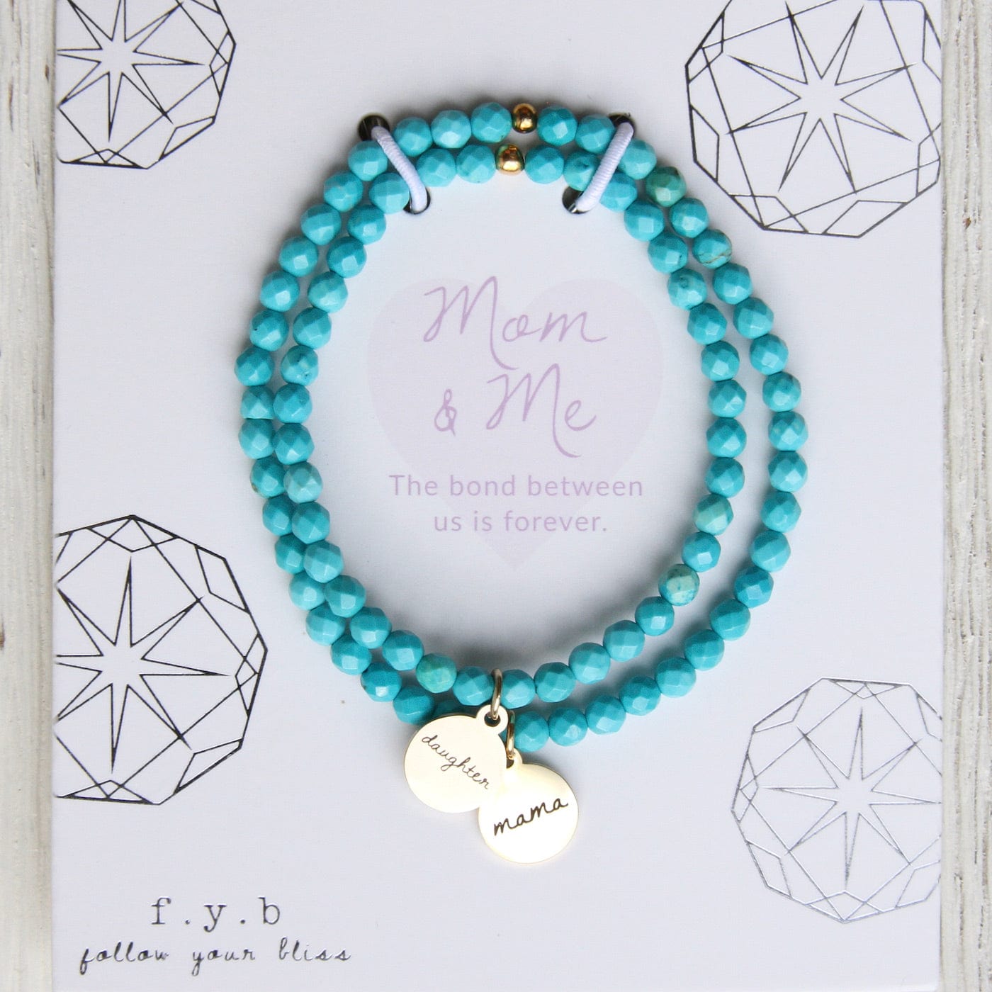 Load image into Gallery viewer, BRC Turquoise Mom &amp;amp; Me Bracelet Set
