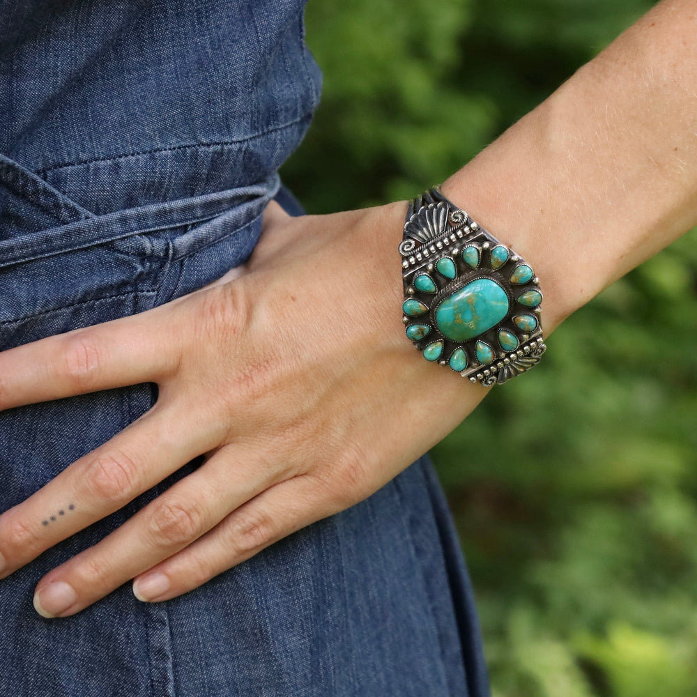 
                      
                        BRC Turquoise Mountain Cluster Cuff Bracelet
                      
                    