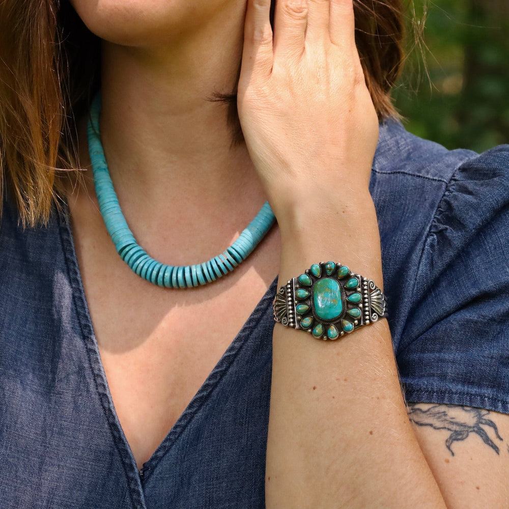 
                  
                    BRC Turquoise Mountain Cluster Cuff Bracelet
                  
                