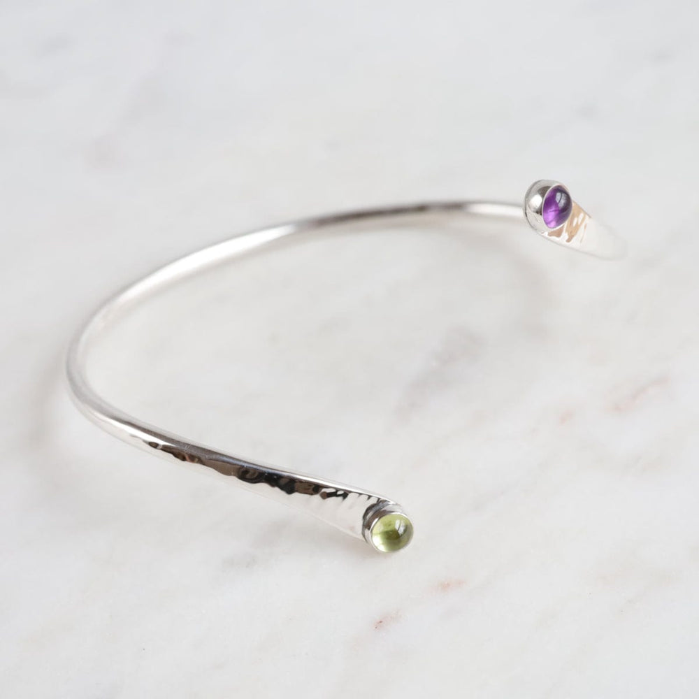 
                      
                        BRC Twist Bangle With Peridot & Amethyst Bracelet
                      
                    