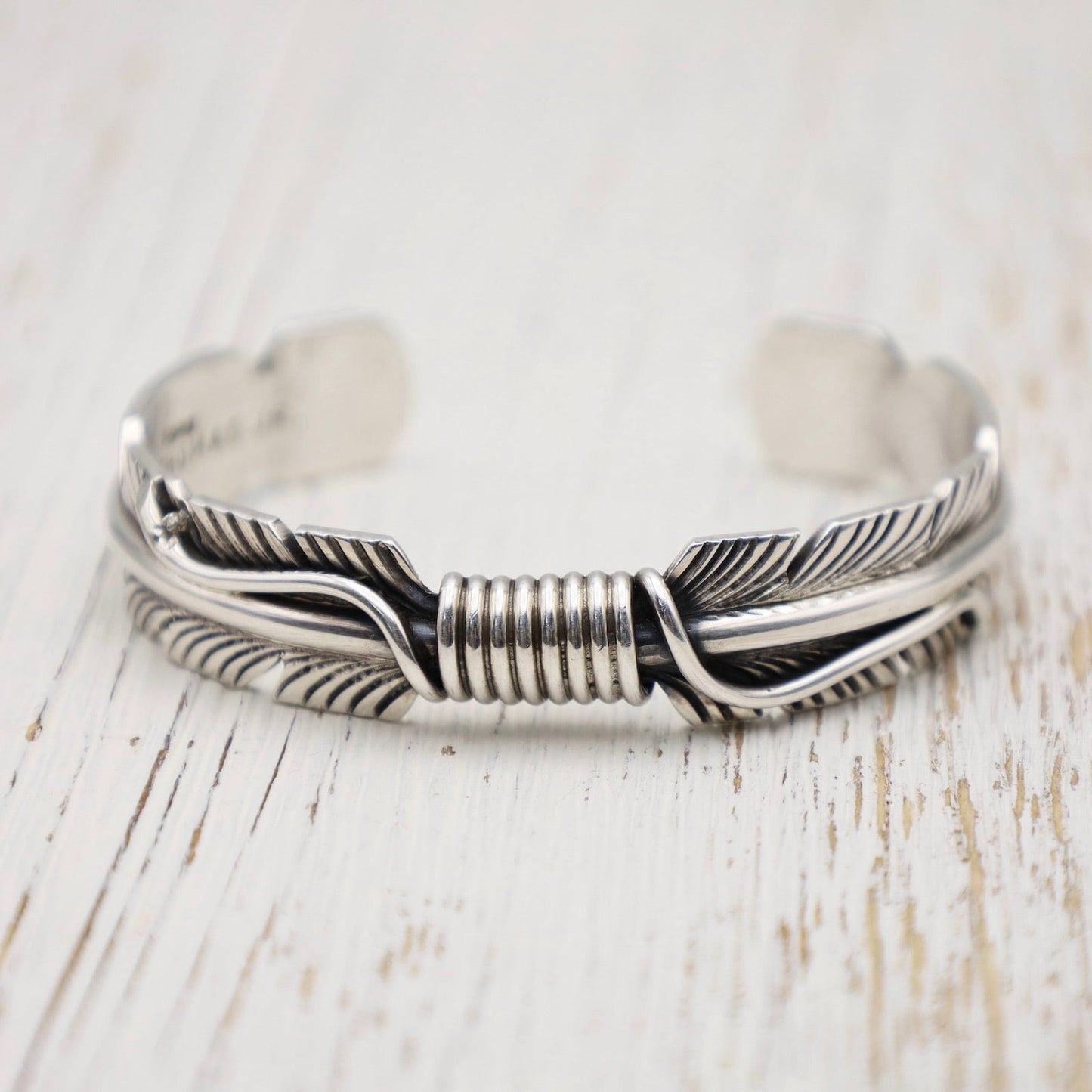 Double Feather Cuff Bracelet