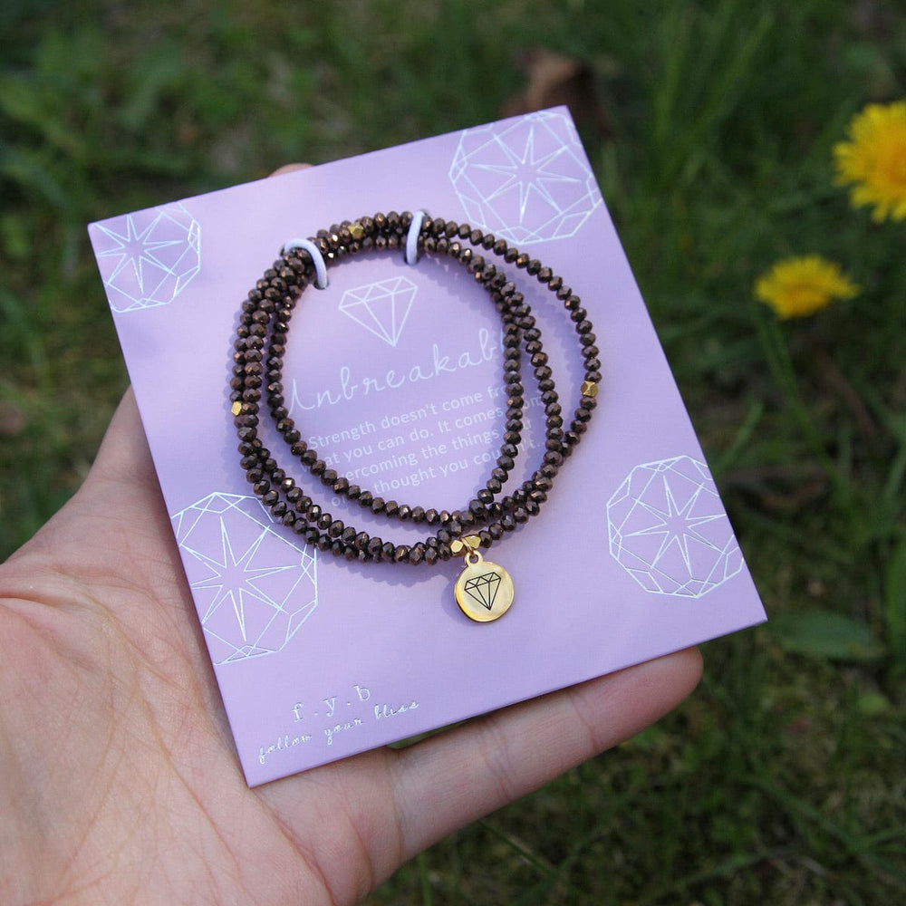 
                      
                        BRC Unbreakable - Stretchy Mocha Crystal Wrap Bracelet
                      
                    