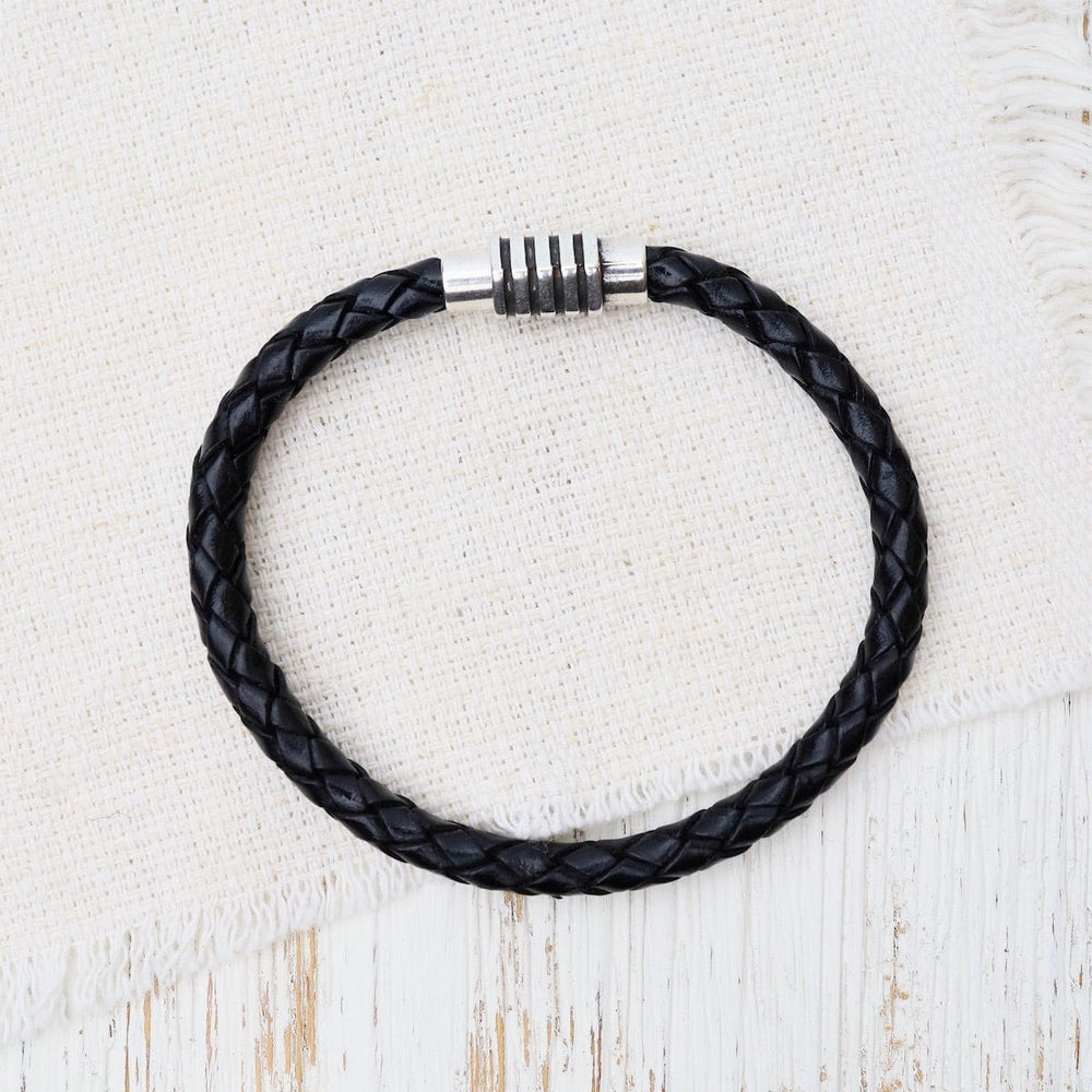 
                  
                    BRC Vintage Braided Black Leather Bracelet
                  
                