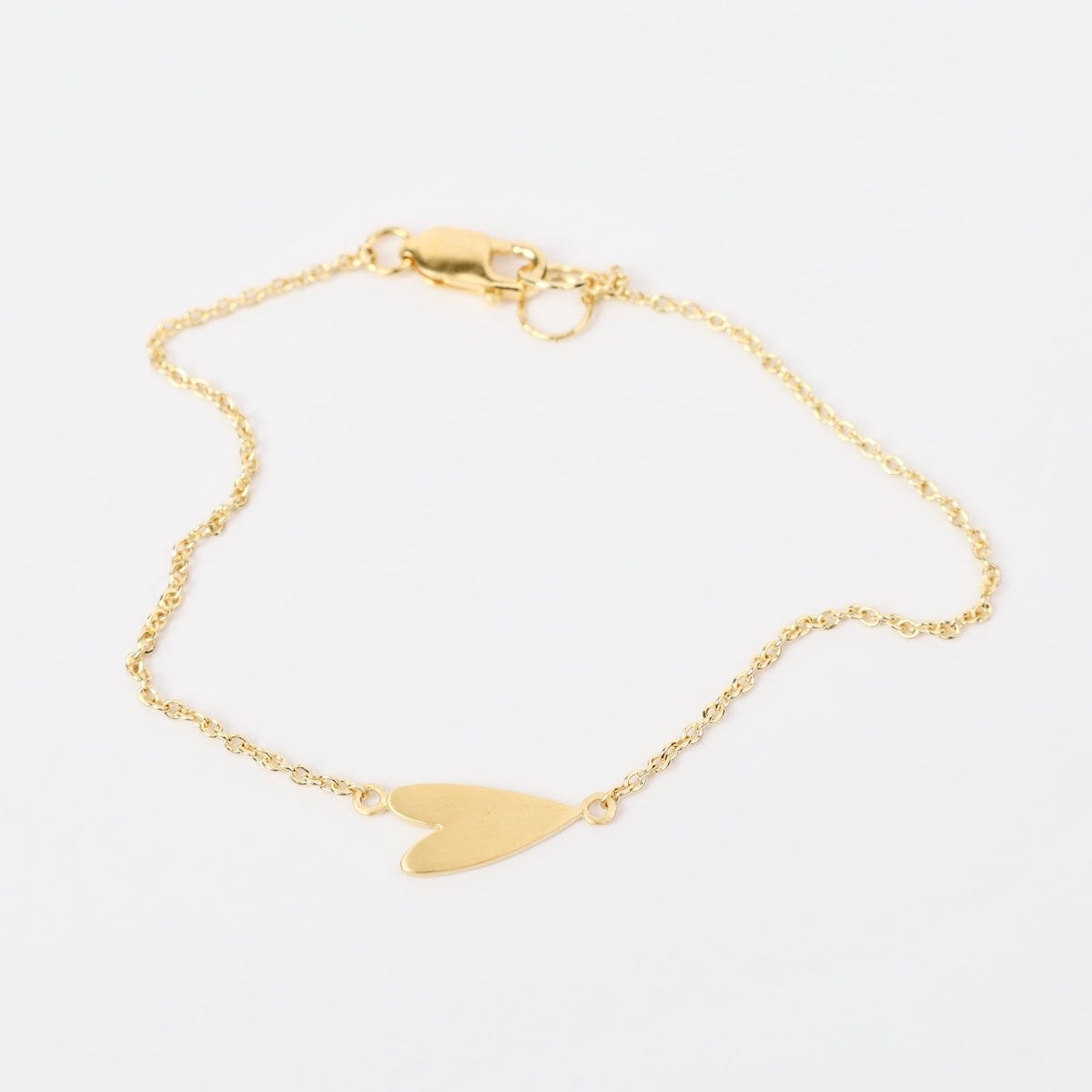 BRC-VRM 14K Gold Vermeil Small Sideways Heart Brcelet Brus