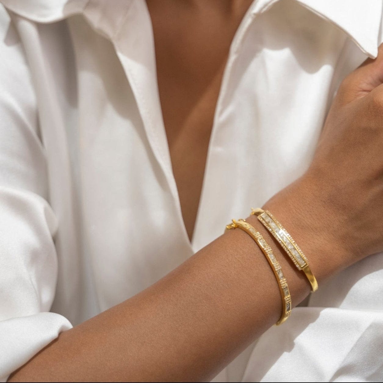 BRC-VRM Chotz Gold Vermeil Bangle Bracelet