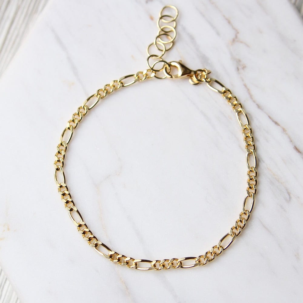 BRC-VRM Figaro Chain Bracelet - Gold Vermeil