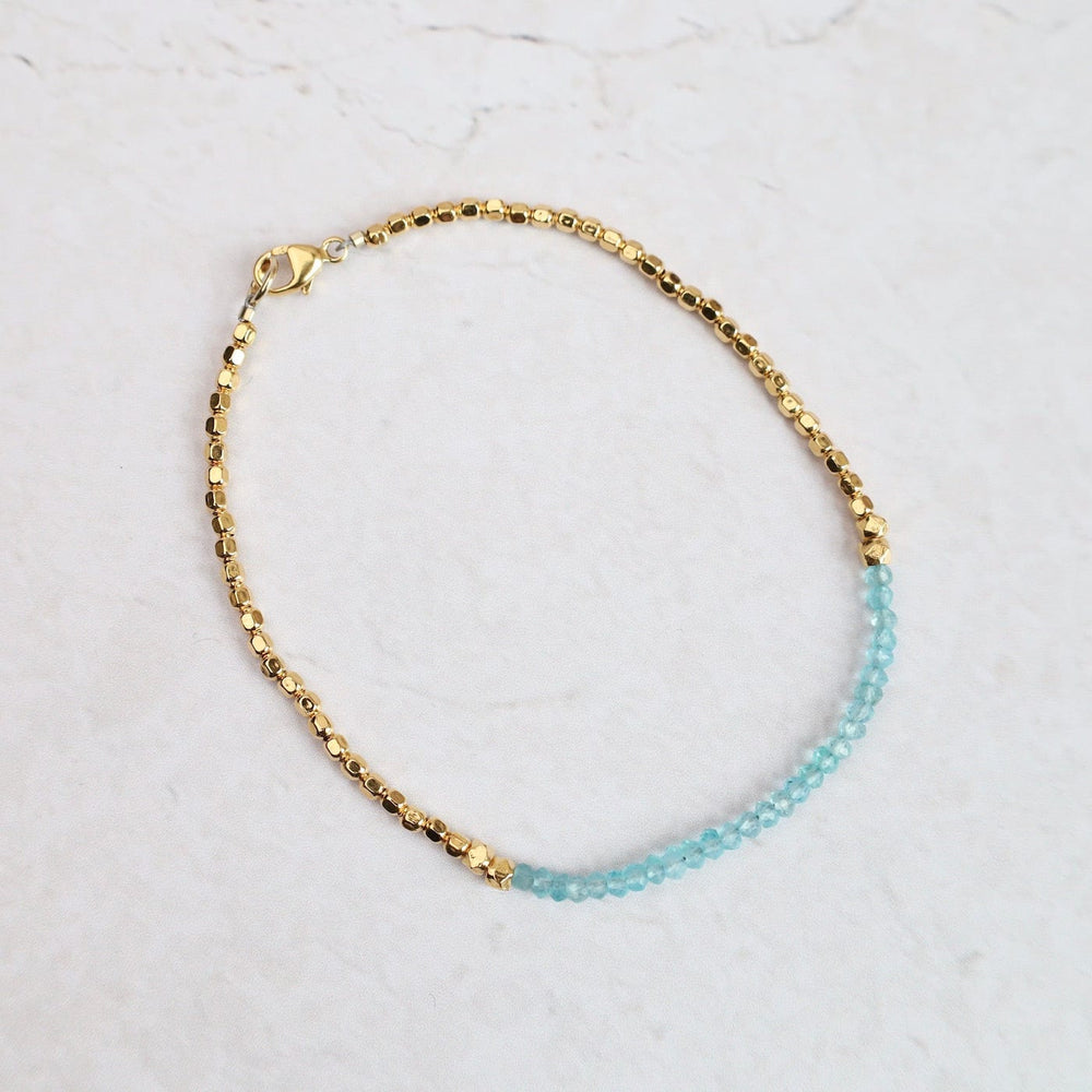 
                      
                        BRC-VRM Gemstone Rondelle Bracelet in Aqua
                      
                    