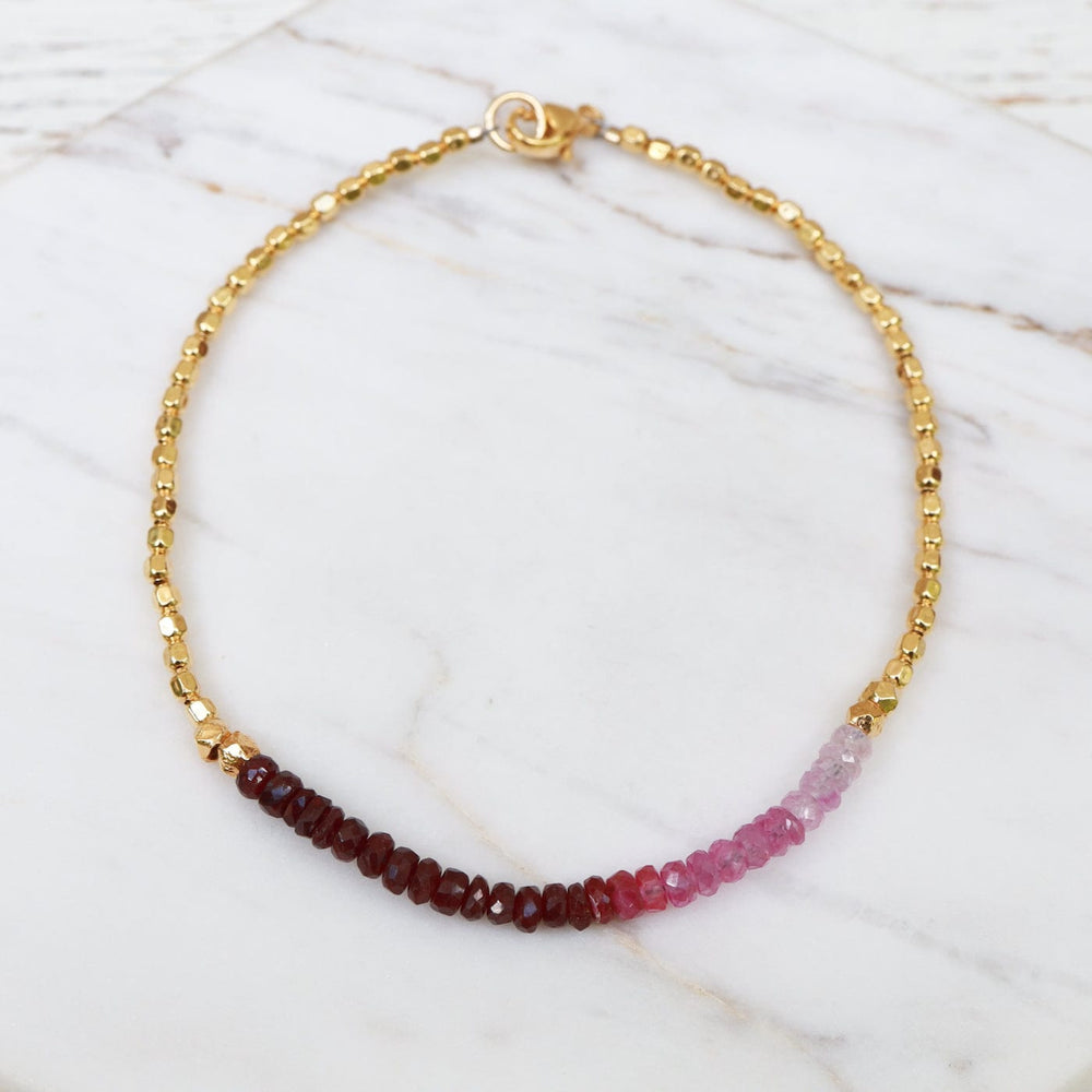 
                      
                        BRC-VRM Gemstone Rondelle Bracelet in Ruby Fade
                      
                    