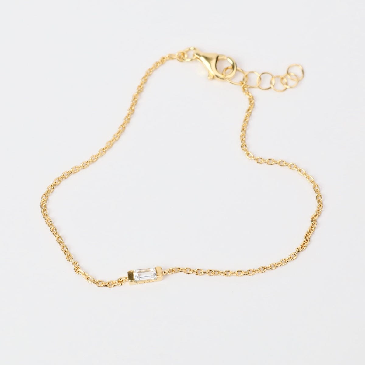 BRC-VRM Gold Vermeil Bracelet with Channel Set White Topaz
