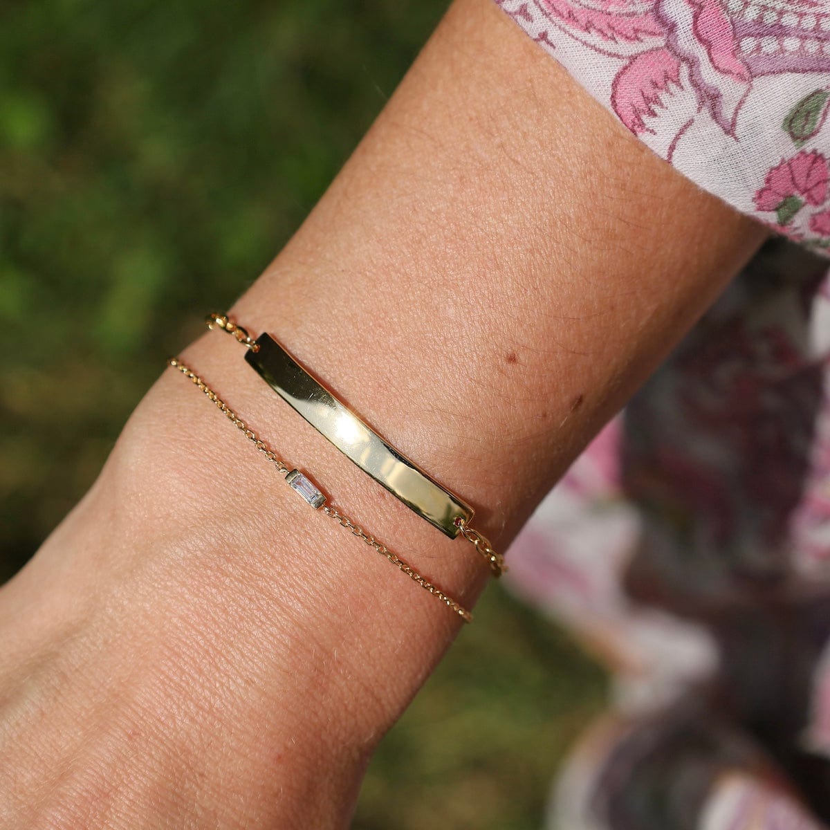 BRC-VRM Gold Vermeil Bracelet with Channel Set White Topaz