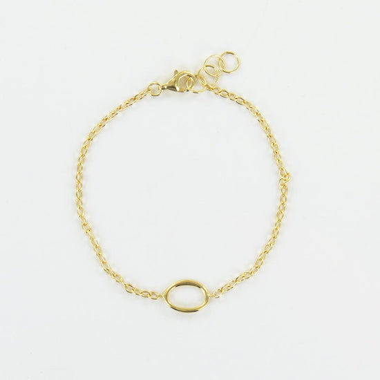 BRC-VRM Gold Vermeil Bracelet with Organic Oval