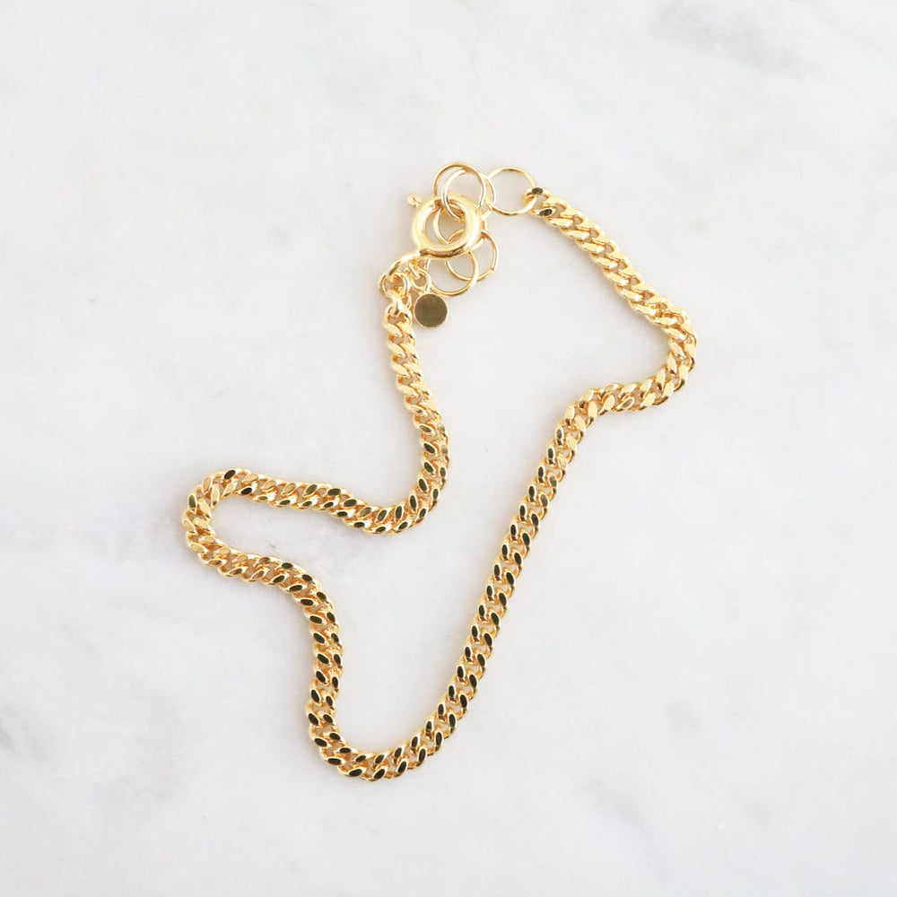 
                  
                    BRC-VRM Gold Vermeil Cut Curb Chain Bracelet
                  
                