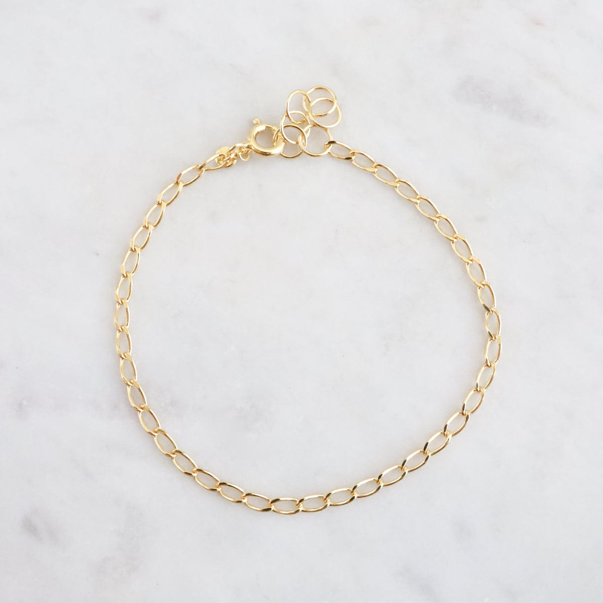 BRC-VRM Gold Vermeil Fine Cut Curb Chain Bracelet