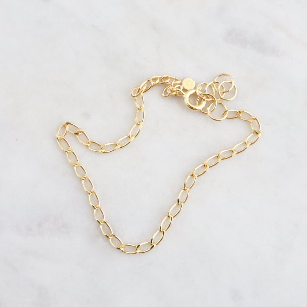 
                  
                    BRC-VRM Gold Vermeil Fine Cut Curb Chain Bracelet
                  
                