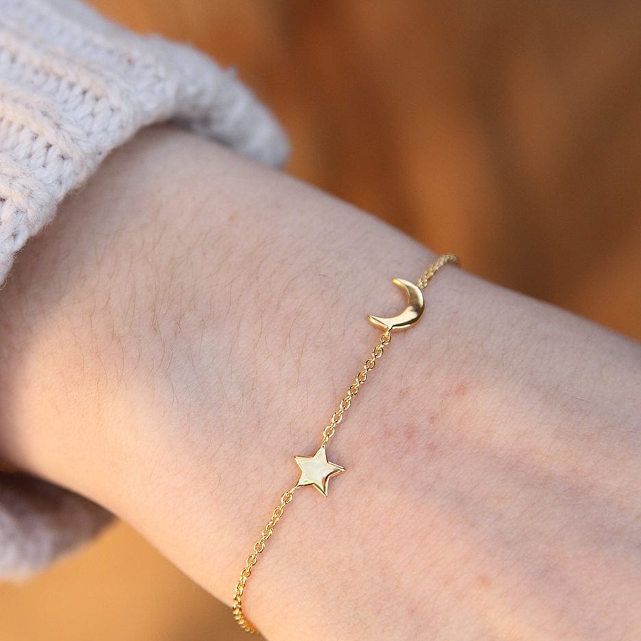 
                      
                        BRC-VRM Gold Vermeil Moon & Star Bracelet
                      
                    