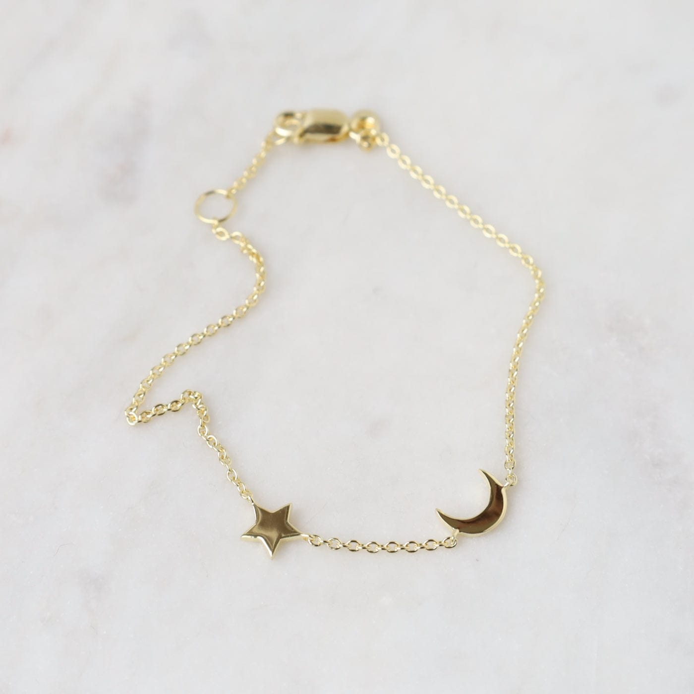 Crescent moon and hot sale star bracelet