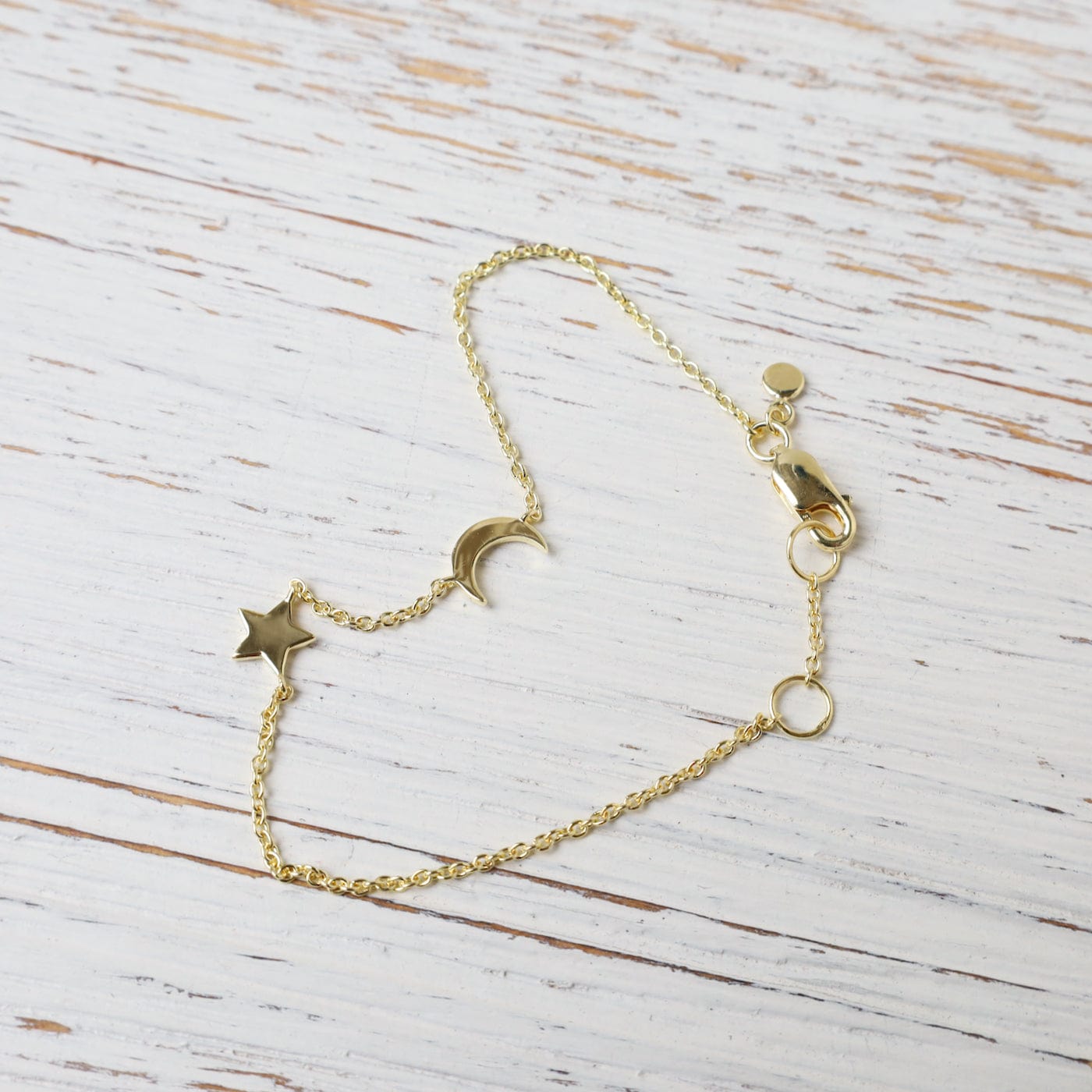 Gold Vermeil Moon & Star Bracelet – Dandelion Jewelry