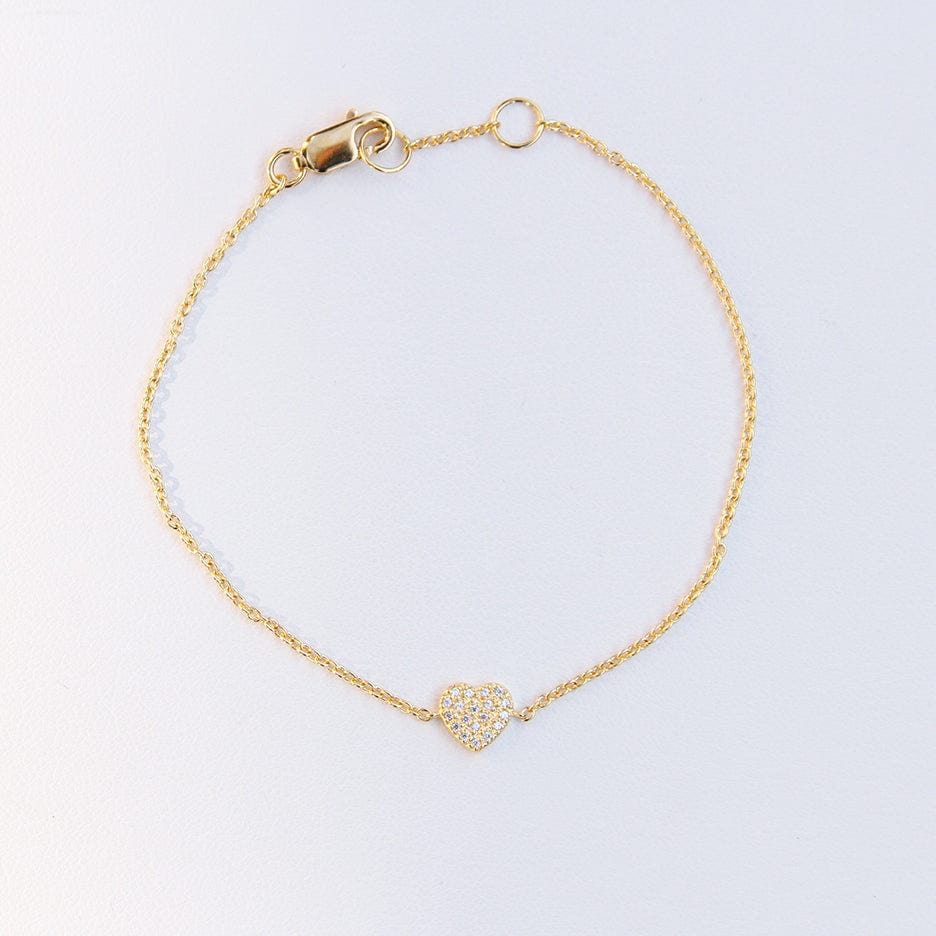 
                      
                        BRC-VRM Gold Vermeil New CZ Pave Heart Bracelet
                      
                    