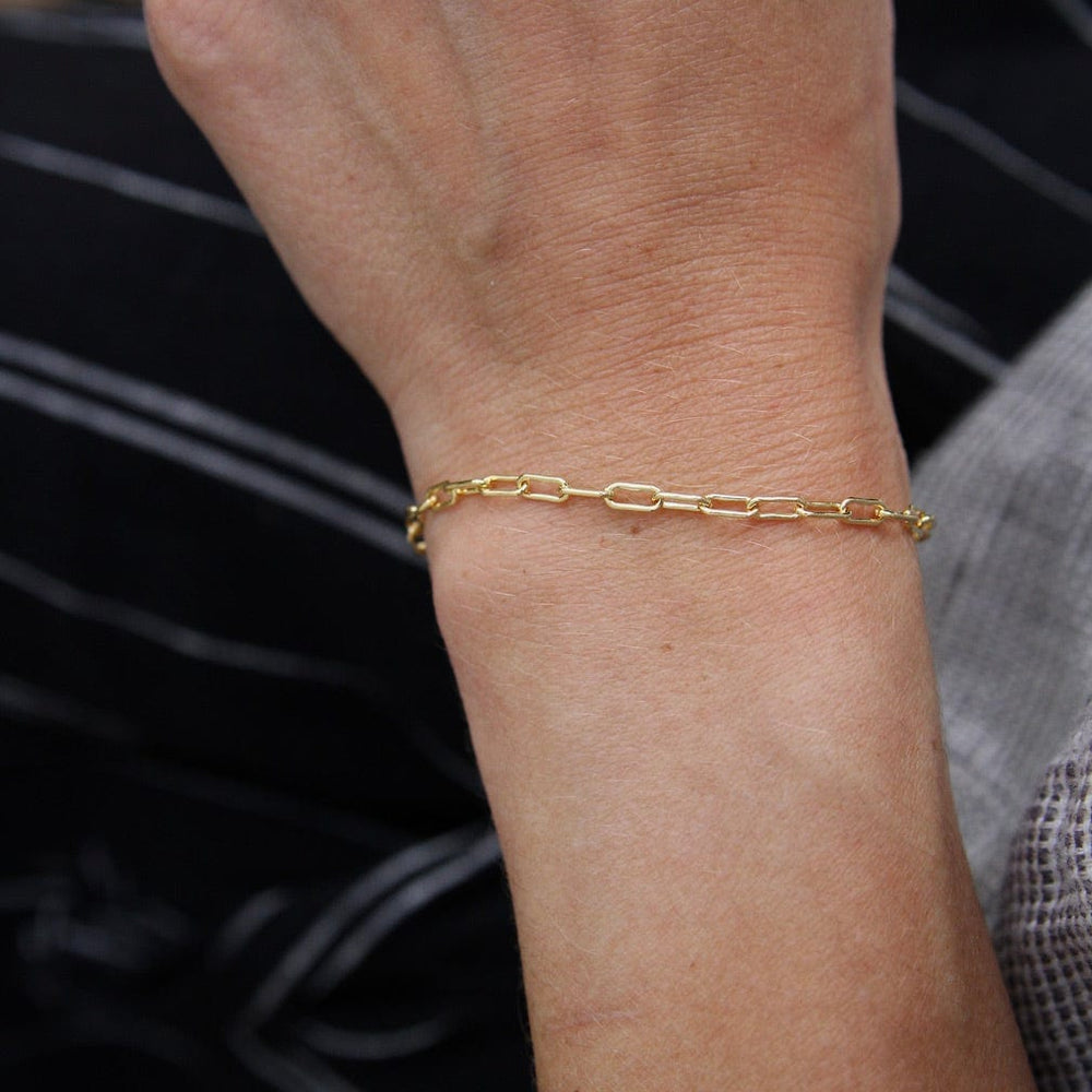 BRC-VRM Gold Vermeil Parallel Chain Bracelet