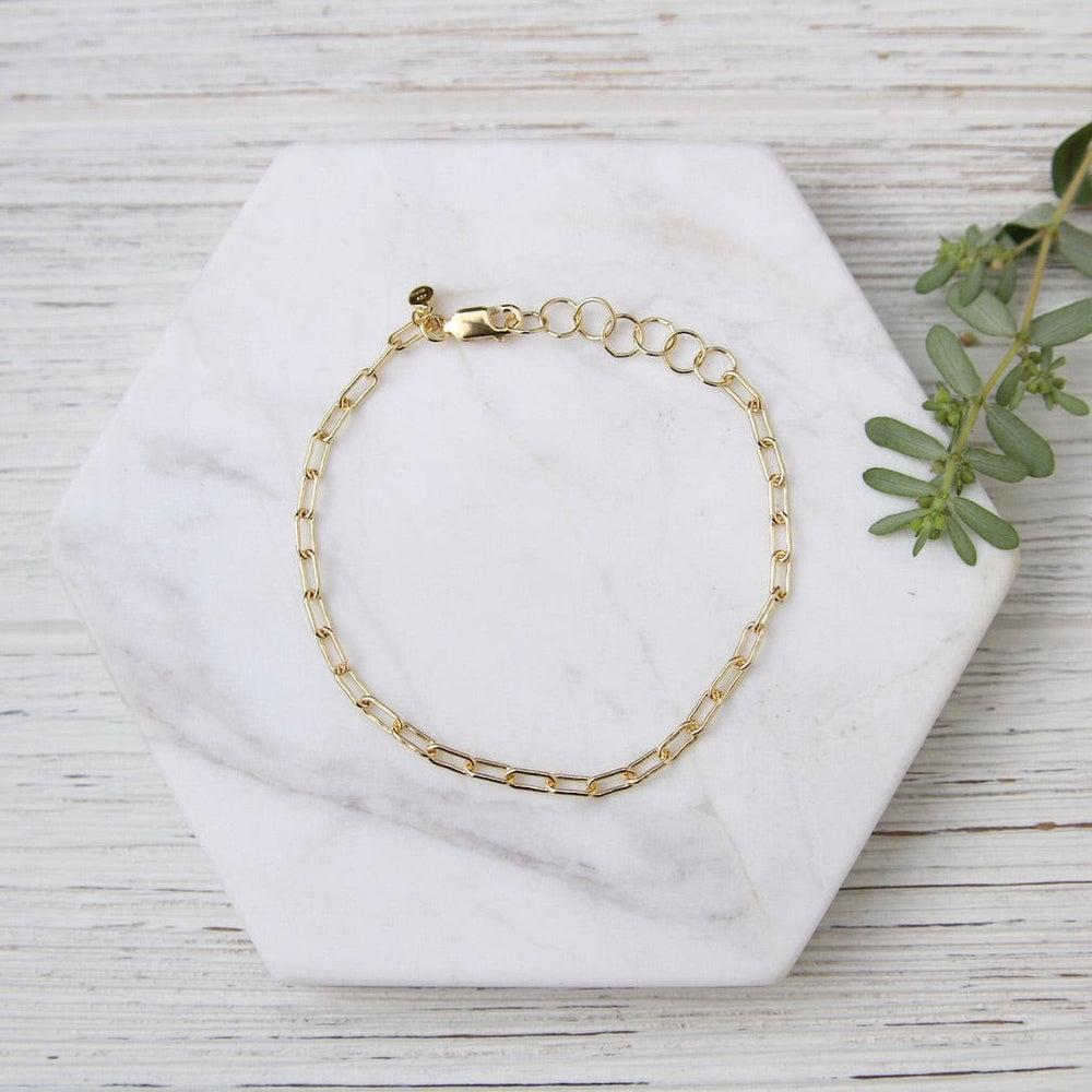 BRC-VRM Gold Vermeil Parallel Chain Bracelet