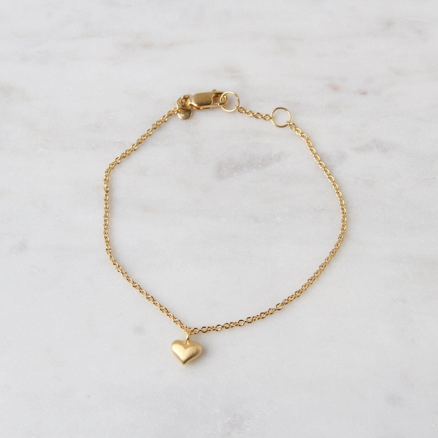 BRC-VRM Gold Vermeil Puffed Heart Bracelet