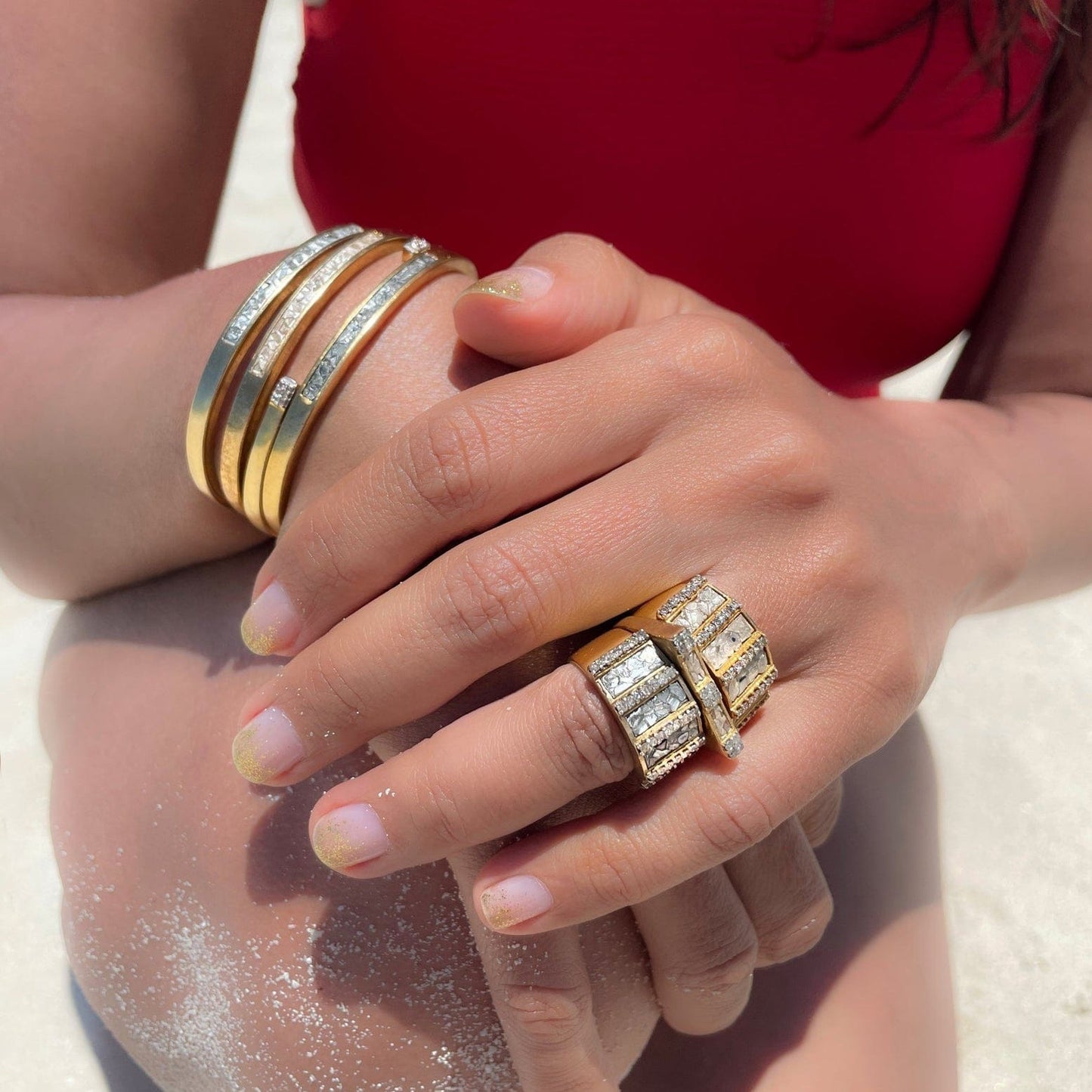 BRC-VRM Hapur Gold Vermeil Bangle Bracelet