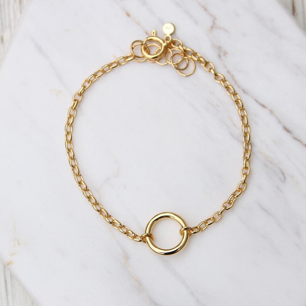 BRC-VRM Heavy Circle Chain Bracelet - Gold vermeil