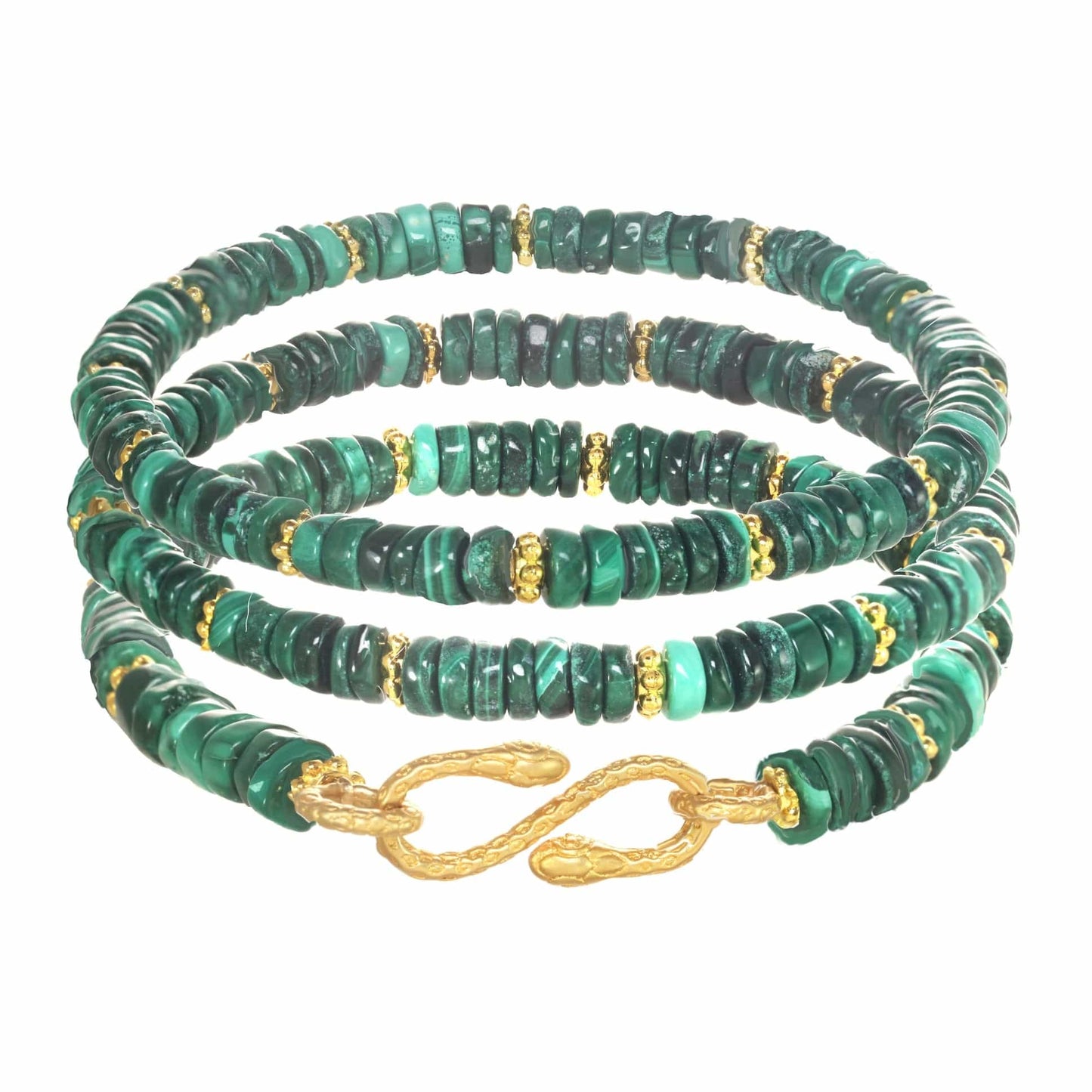 BRC-VRM Malachite Snake Connector Bracelet