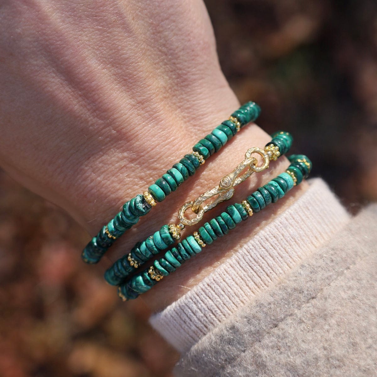 BRC-VRM Malachite Snake Connector Bracelet