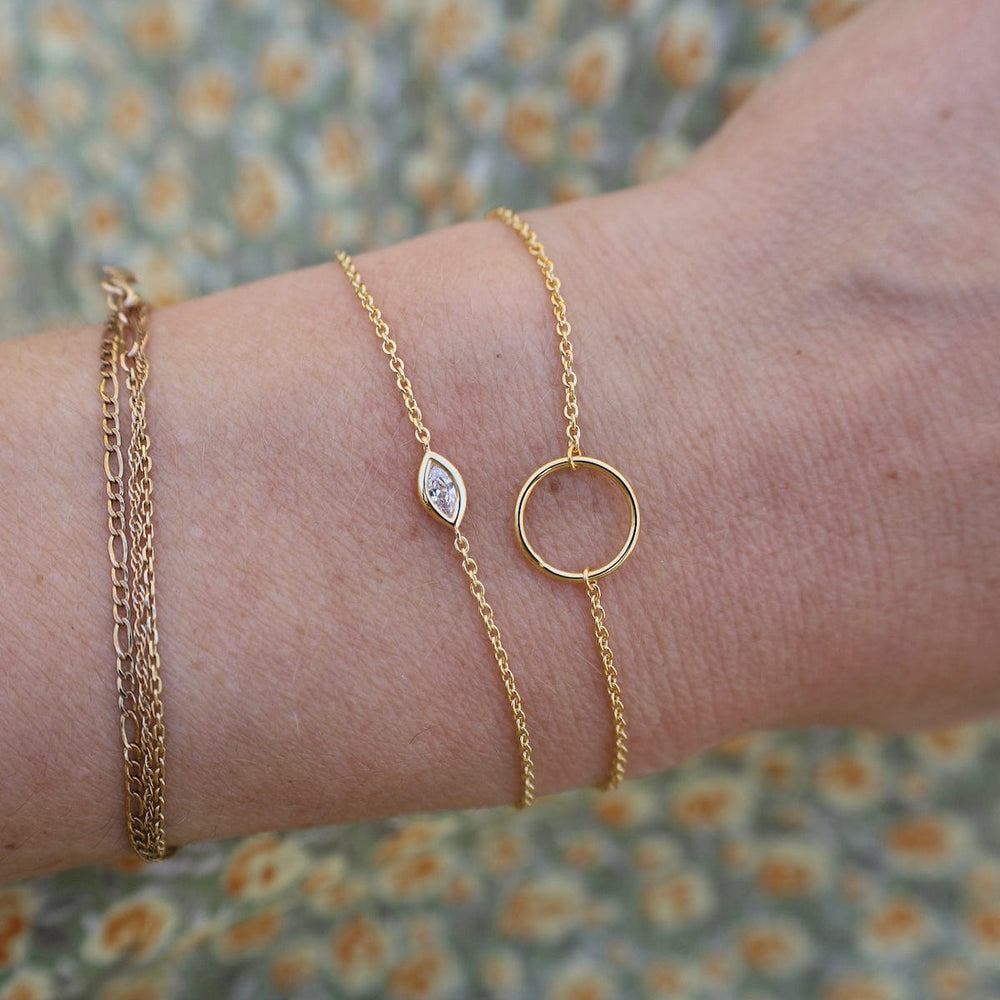 BRC-VRM Small Circle Bracelet - Gold Vermeil