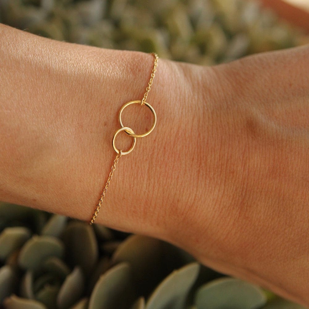 BRC-VRM Small Double Circle Bracelet - Gold Vermeil