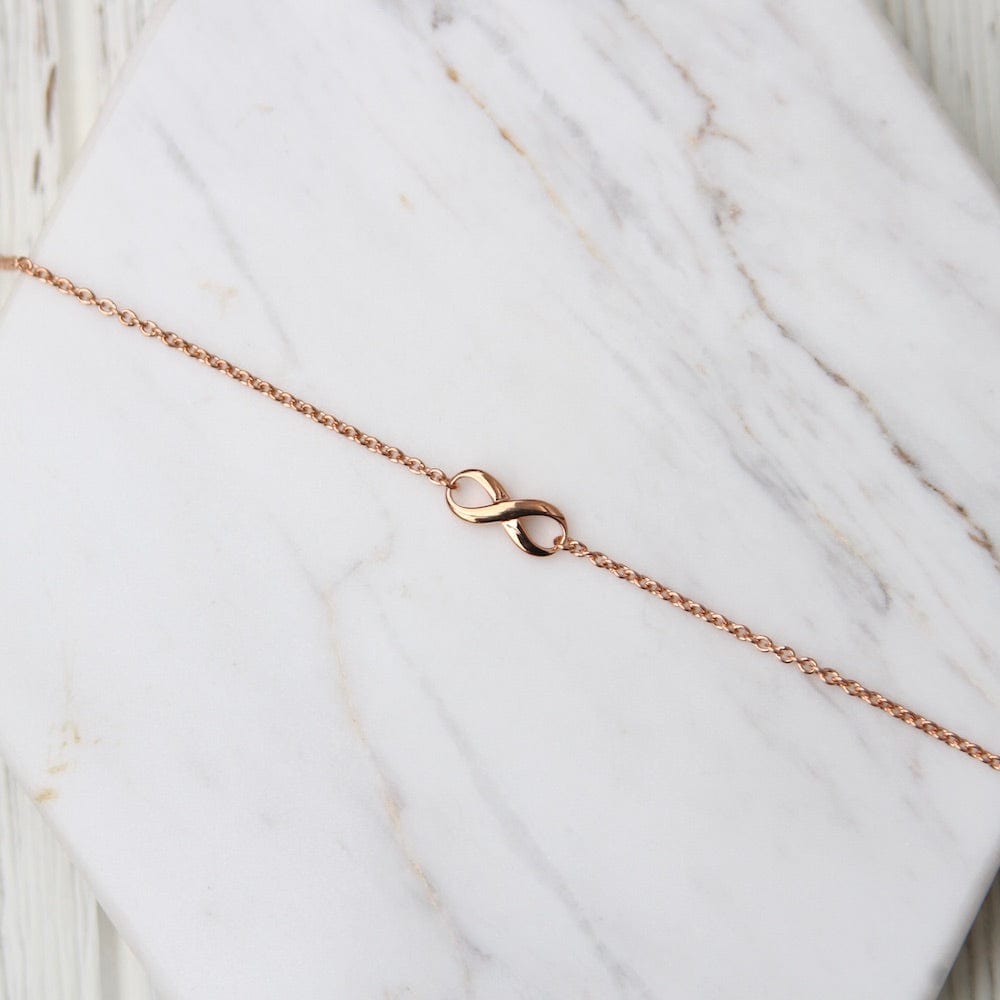 BRC-VRM Small Infinity Bracelet - Rose Gold Vermeil