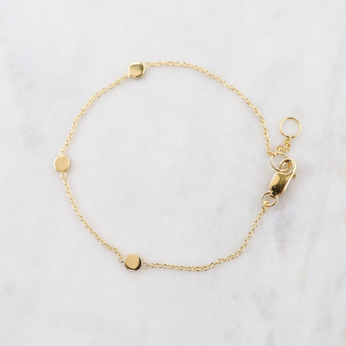 Load image into Gallery viewer, BRC-VRM Three Dots Bracelet in Gold Vermeil

