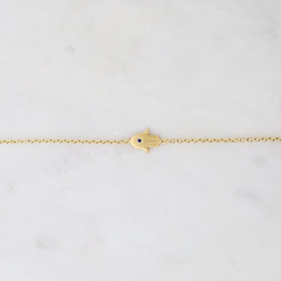 Gold Hamsa Bracelet with Ruby – Vivien Frank Designs