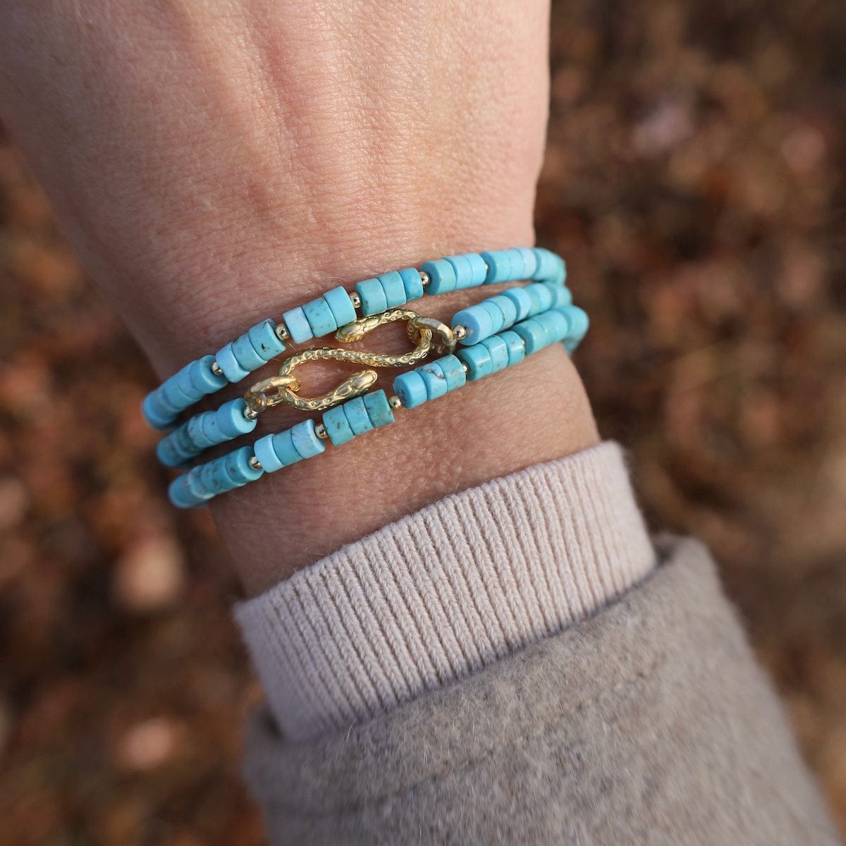 BRC-VRM Turquoise Snake Connector Bracelet