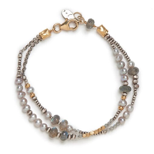 BRC-VRM Vermeil & Sterling Silver Grey Mix Bracelet