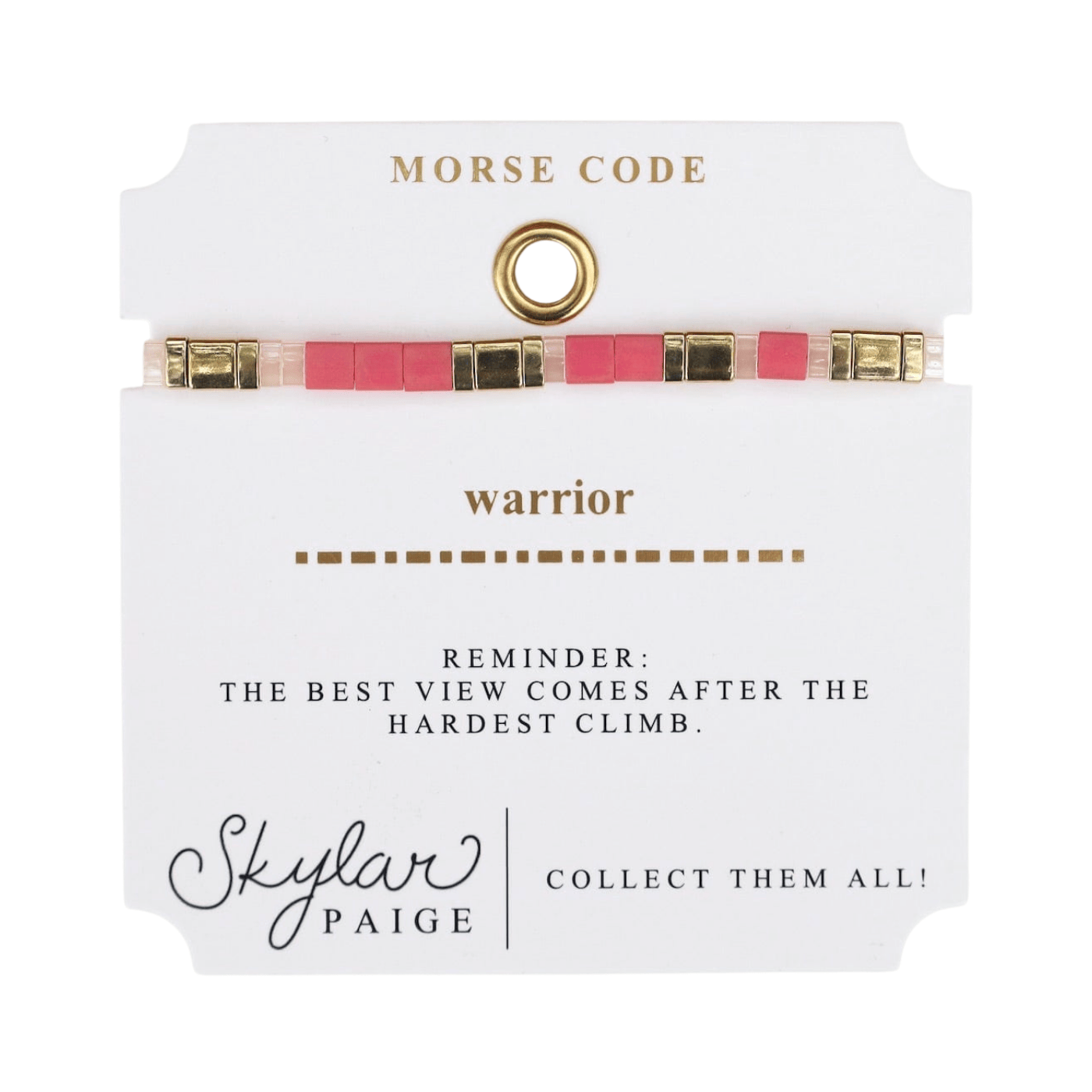 BRC Warrior - Morse Code Tila Beaded Bracelet