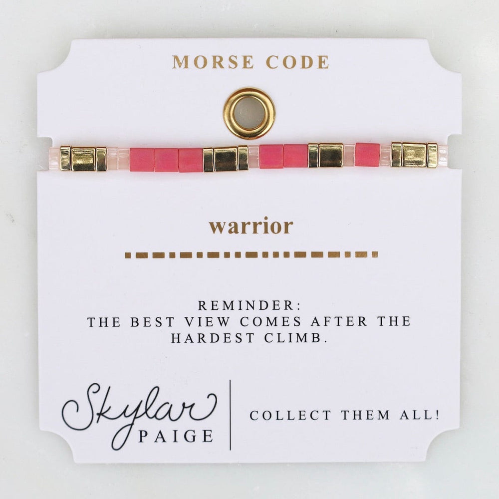 BRC Warrior - Morse Code Tila Beaded Bracelet