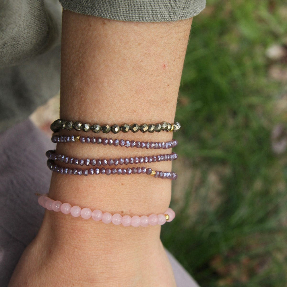 
                      
                        BRC Wildflower - Stretchy Purple Crystal Wrap Bracelet
                      
                    