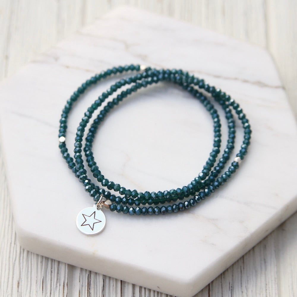 
                      
                        BRC You're A Star ~ Stretchy Teal Crystal Wrap Bracelet
                      
                    