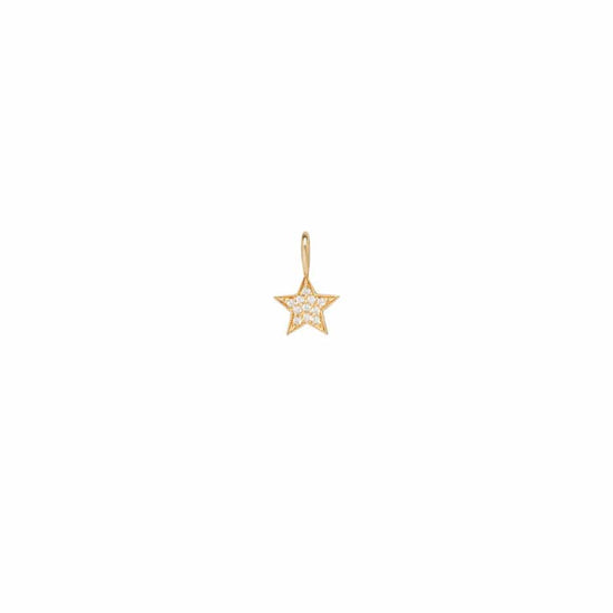 Load image into Gallery viewer, CHM-14K 14K GOLD MIDI BITTY PAVE DIAMONDS STAR CHARM
