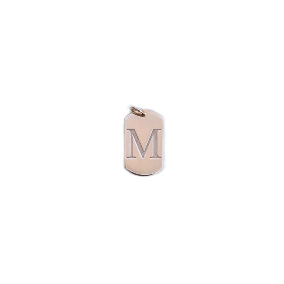 
                      
                        CHM-14K 14K Gold Small Gog Tag Letter Charm
                      
                    