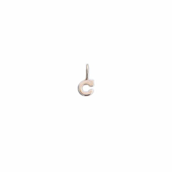CHM-14K 14k Gold Small Plain Cut Out Initial Charm