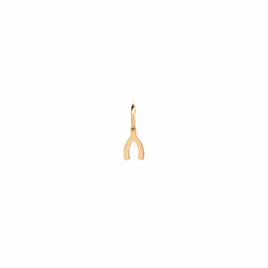 CHM-14K 14K Single Midi Bitty Wishbone Charm