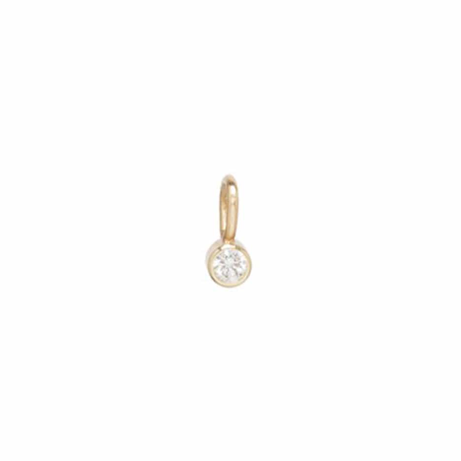 CHM-14K 5pt WHITE DIAMOND CHARM PENDANT