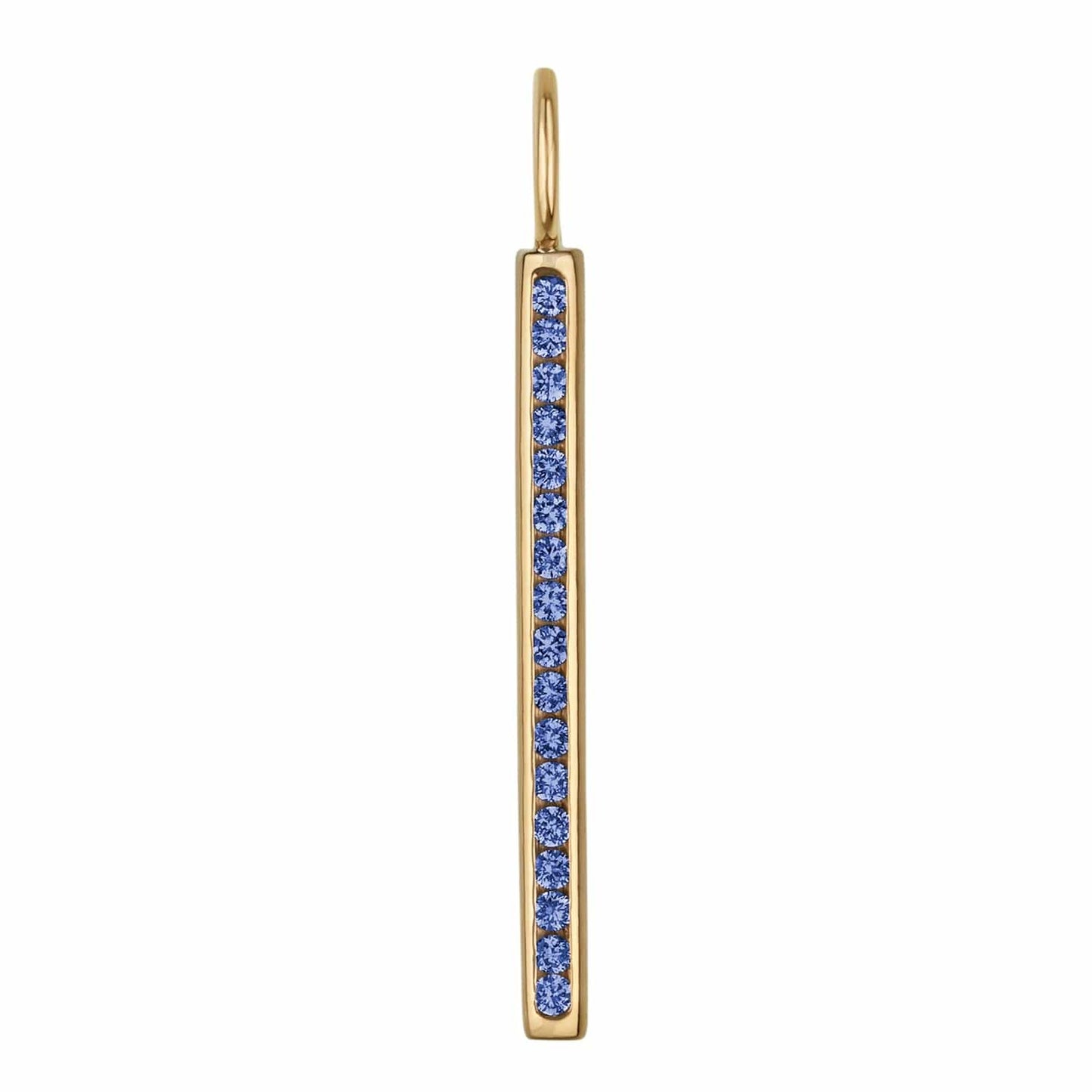 CHM-14K Large Channel Set Blue Sapphire Bar