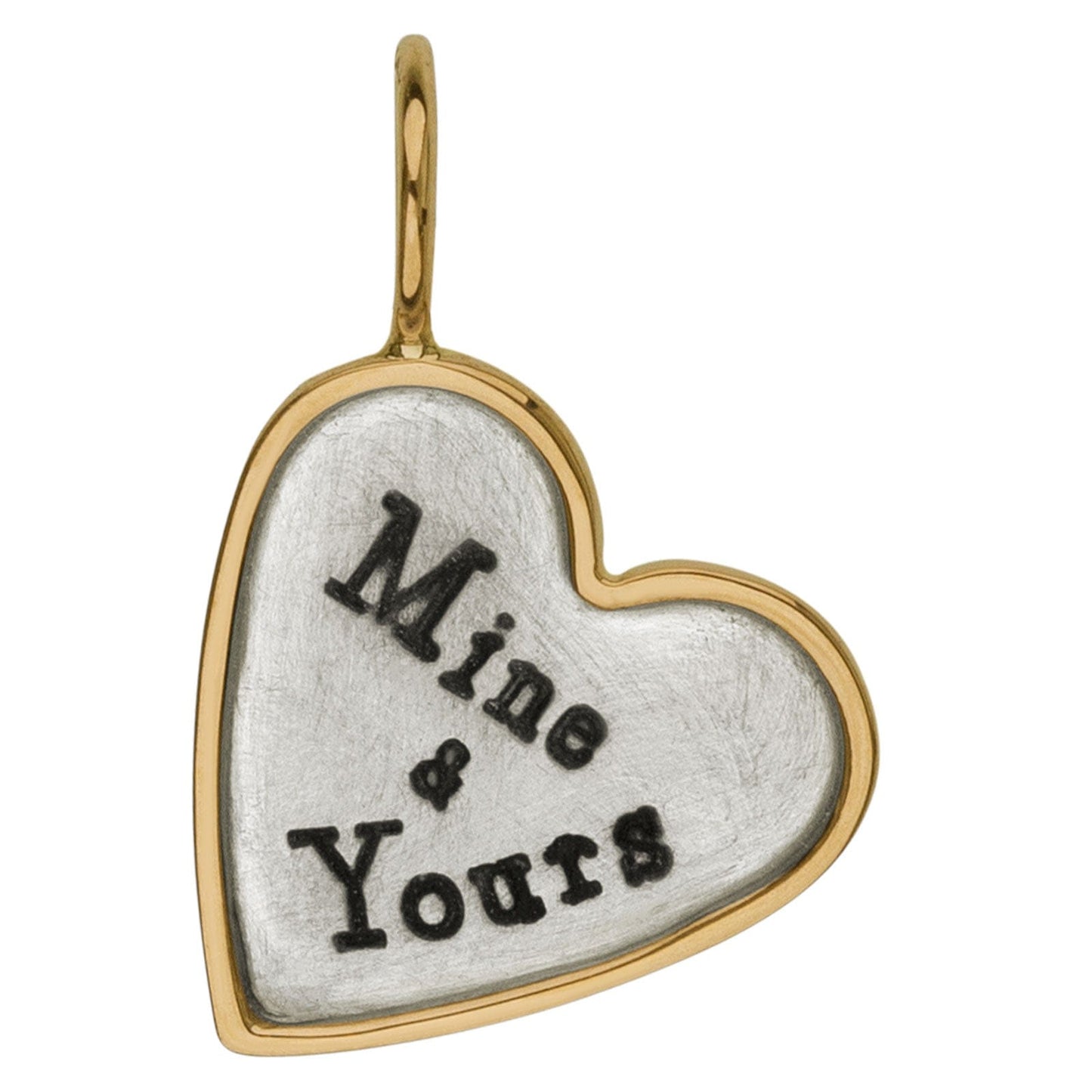 CHM-14K Mine & Yours Heart Double Sided Charm