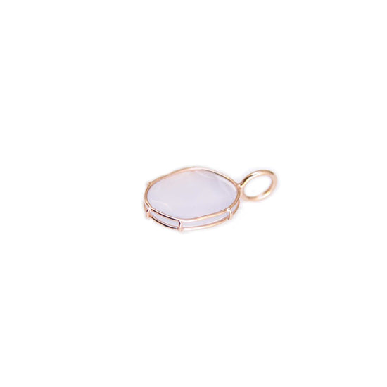 CHM-14K One of a Kind Chalcedony Harriet Stone in 14k Rose Gold